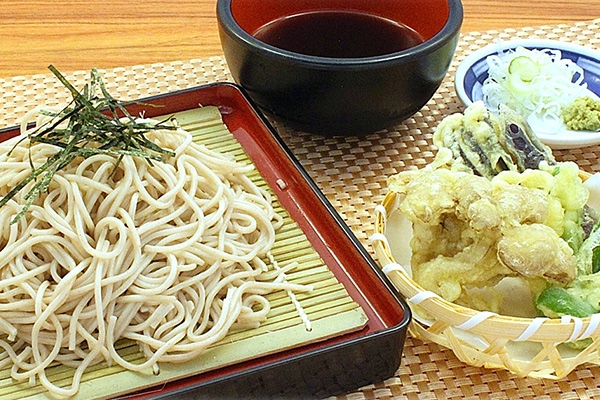 野菜天ぷらとざるそば選べる小丼